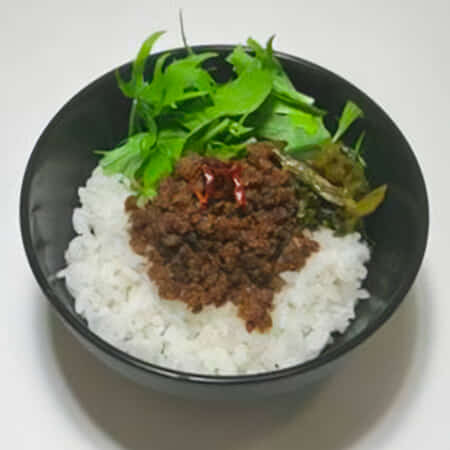 肉みそミニ丼｜習志野で丼や麺のテイクアウト・デリバリーならドンちゃん食堂