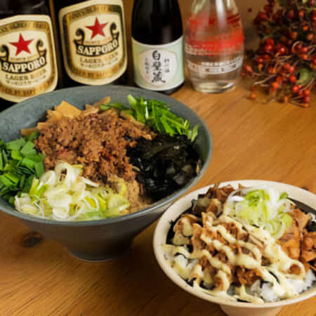台湾まぜそばと炙り豚バラチャーシュー丼セット｜習志野で丼や麺のテイクアウト・デリバリーならドンちゃん食堂